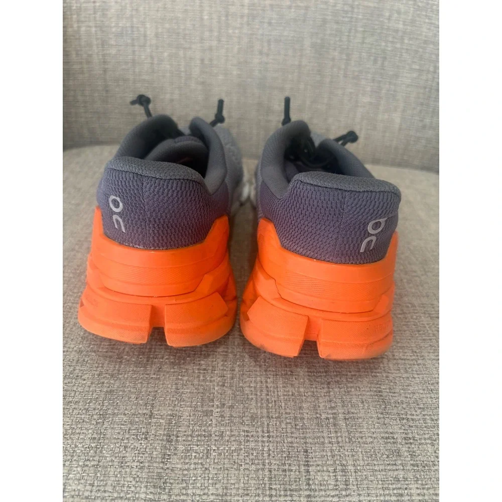On Running Cloudflyer Mens Grey Orange Running Shoes Sneakers 11